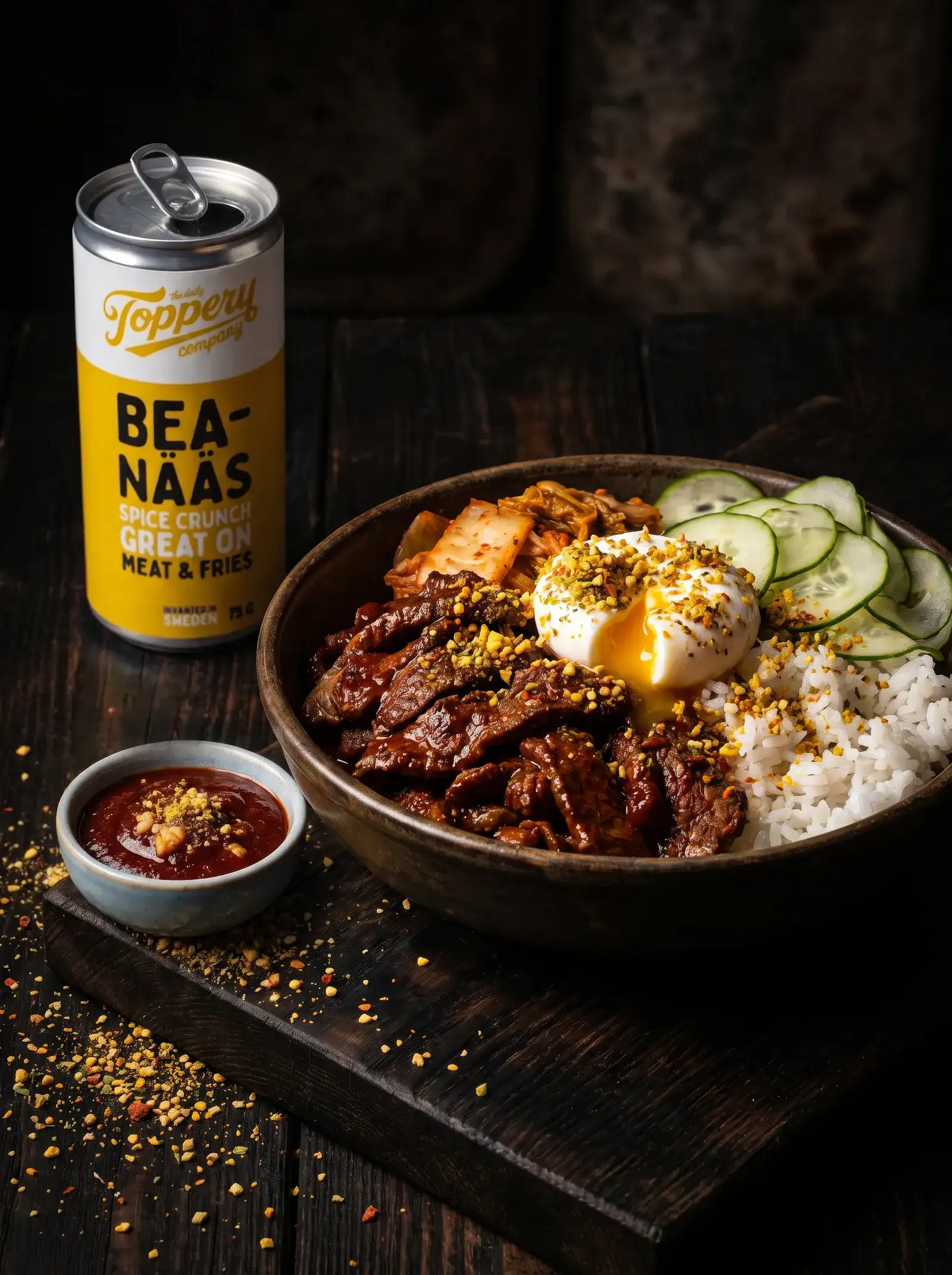 Korean BBQ Gochujang Beef Bowl toppad med Toppery Bea-Nääs