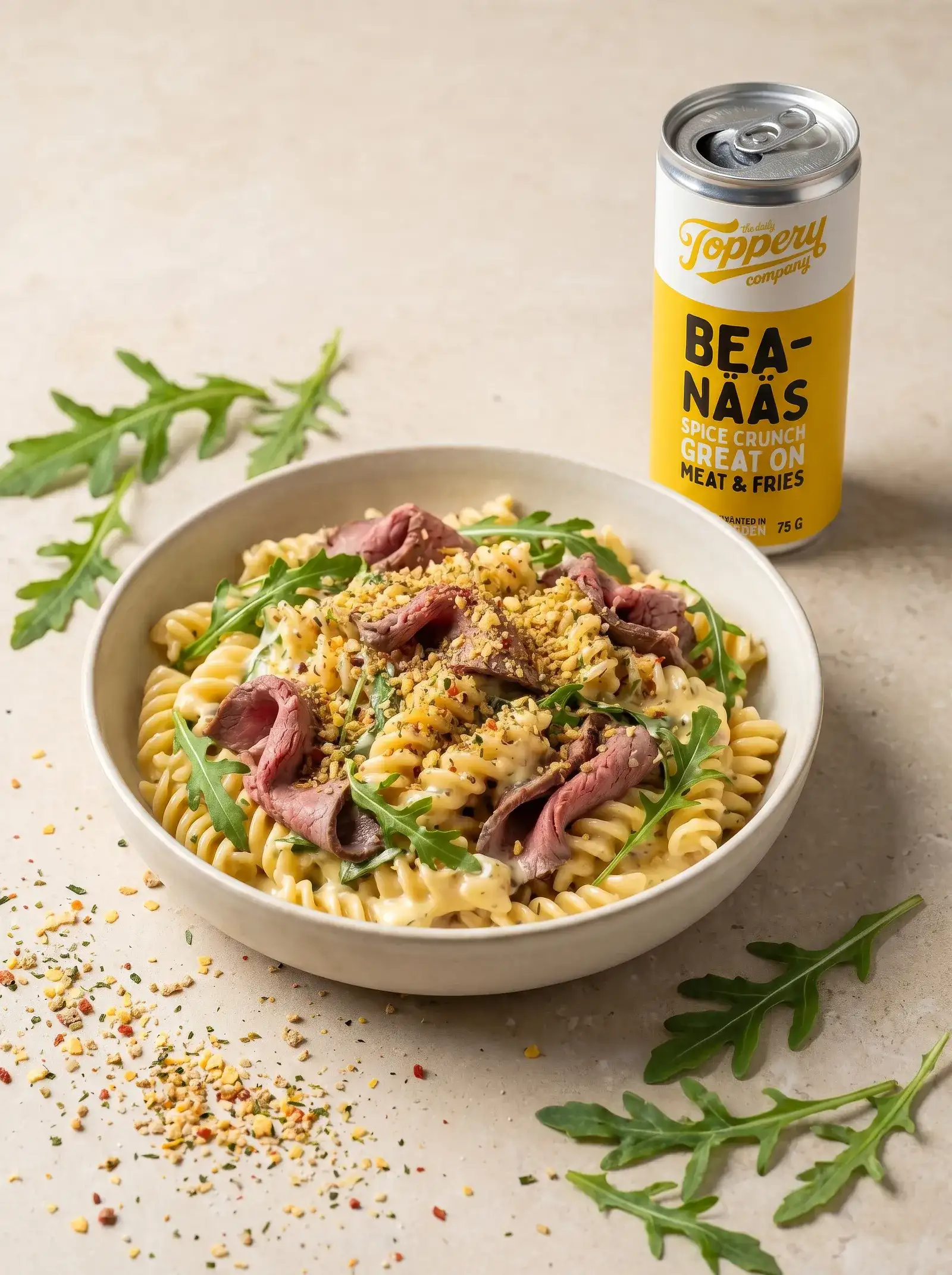 Bearnaise Cream Pasta toppad med Toppery Bea-Nääs